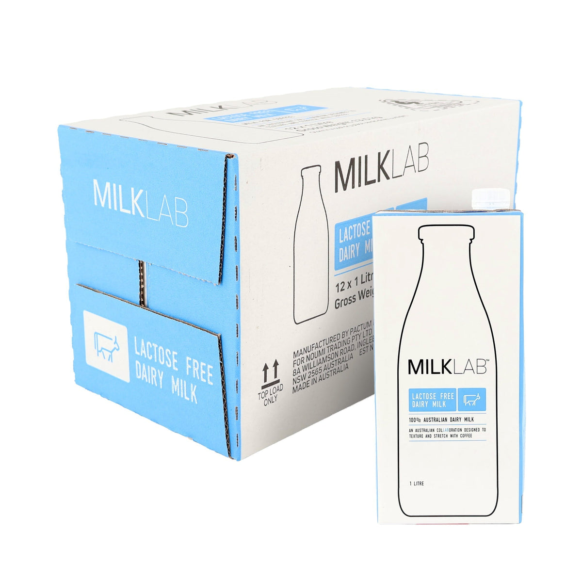 MILKLAB Lactose Free Milk 12x1Lt (Box) - MILKLAB