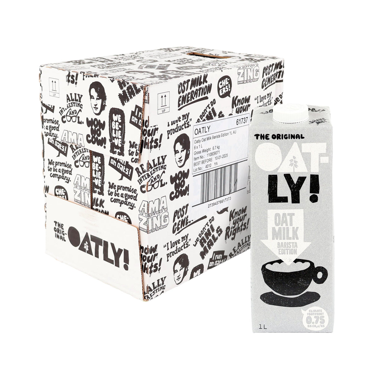 Oatly Oat Milk Barista Edition 6x1L (Box) - Oatly
