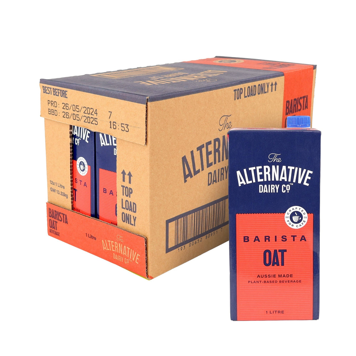 The Alternative Dairy Co Barista Oat Milk 12 x 1L (box) - The Alternative Dairy Co